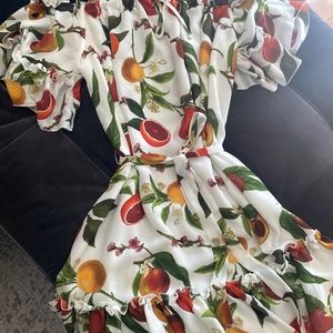 Off the Shoulder Grapefruit Dress